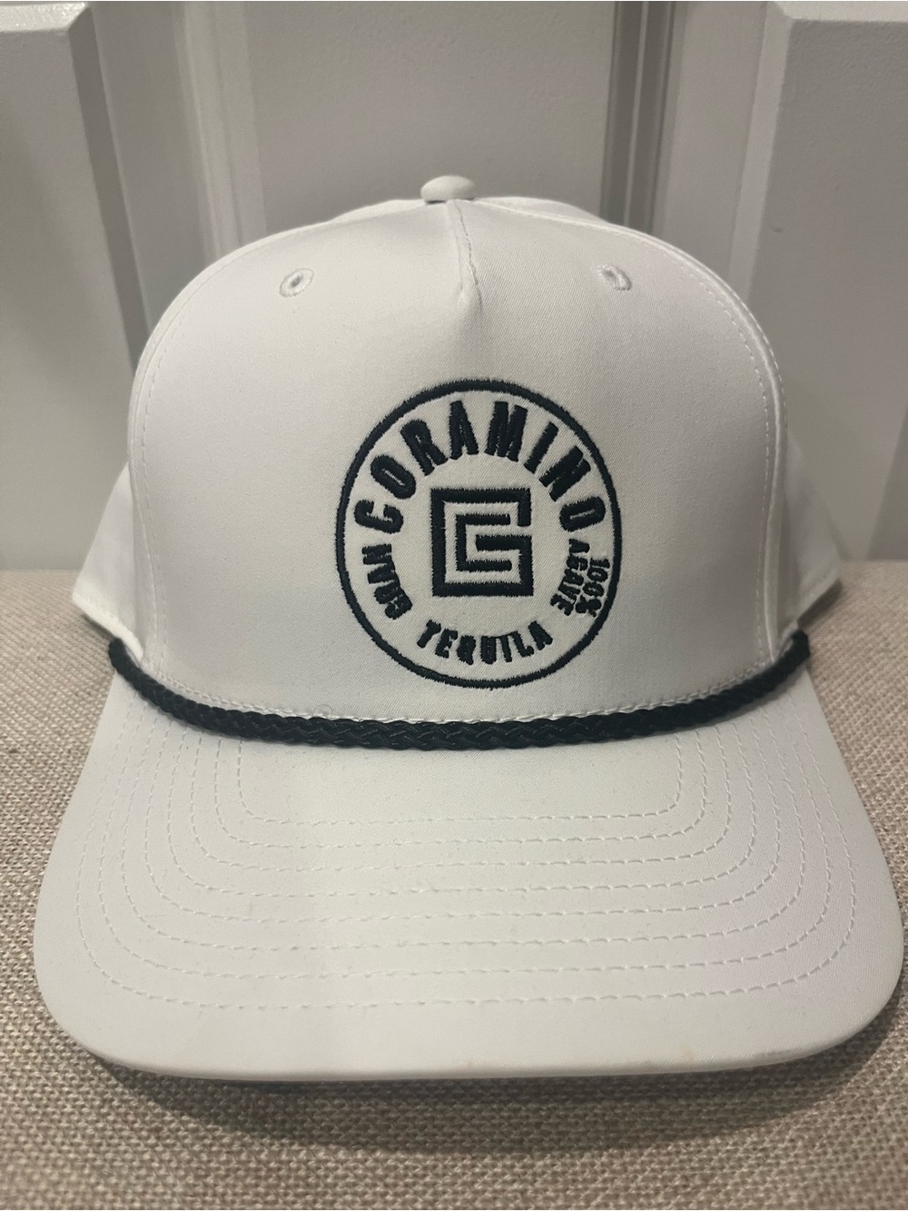 NEW MEN'S WHITE BASEBALL HAT- GRAN CORAMINO TEQUILA